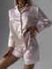 Сатиновая Женская Пижама Комплект Рубашка с Коротким Рукавом Нежно Розовый Цвет (001098) 001098 фото 6