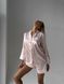 Сатиновая Женская Пижама Комплект Рубашка с Коротким Рукавом Нежно Розовый Цвет (001098) 001098 фото 2