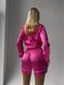 Сатиновая Женская Пижама Комплект Рубашка с Коротким Рукавом Розовый Цвет (001099) 001099 фото 3