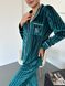Теплая Хлопковая Женская Пижама Комплект Рубашка с Длинным Рукавом Мятного Цвета (001142) 001142 фото 4
