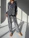 Теплая Женская Пижама Комплект Серого Цвета (Рубашка с длинным рукавом+Брюки) 001160 фото 6