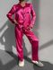 Сатиновая Женская Пижама Розового цвета (Рубашка с длинным рукавом+Штаны) 001176 001176 фото 4