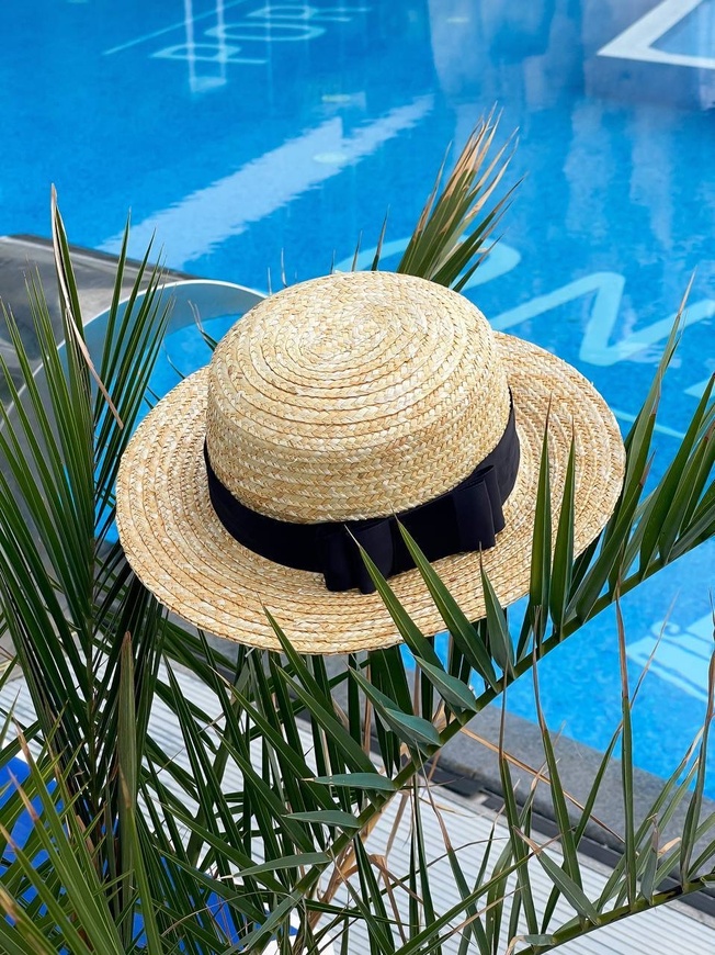 Летняя Шляпа Канотье с Натуральной Соломы ручной работы (001114) 001113 фото