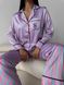 Сатиновая Женская Пижама Мультиколор (Рубашка с длинным рукавом+штаны) 001019 001019 фото 1
