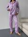 Сатиновая Женская Пижама Мультиколор (Рубашка с длинным рукавом+штаны) 001019 001019 фото 5