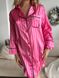 Шелковая Женская Ночная Рубашка Удлиненная Цвета Розовый (001105) 001105 фото 4